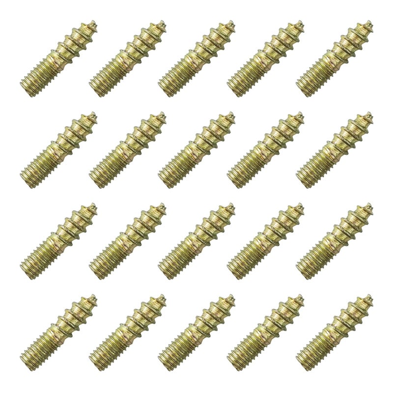 bociloy 20Pcs M4x16mm Hanger Bolts, Double Ended Thread Dowel Screws, Self-Tapping Screws for Secure Wood Joints - Image 1